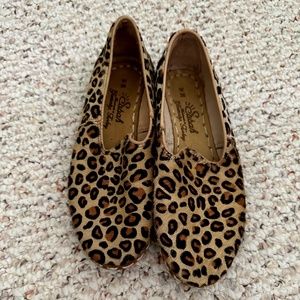SABAH Loose Leopard Flats Slip On Loafers size 38